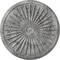 Ekena Millwork Leandros Medallion (Canopies up to 5"), 33 1/8"OD x 3 1/2"ID x 1 3/8"P, Ultra Pure White Crackle CM33LEUWC - alternate 1